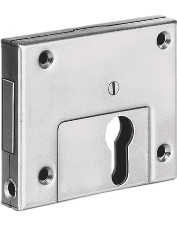 Kastenriegelschloss verzinkt mit Winkelblech 49 Z / 60 D PZ - AMF