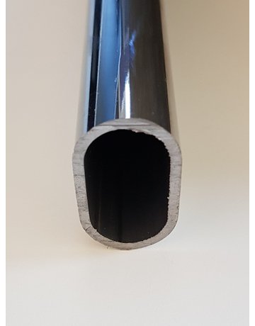 Oval-Rohr nahtlos verchromt 35 x 20 x 2 mm 4000 mm