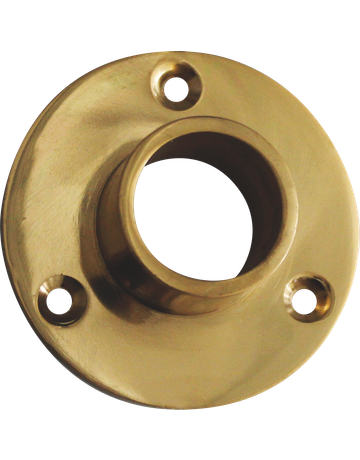 Schrankrohr-Lager Messing blank für Rundrohr 20 mm