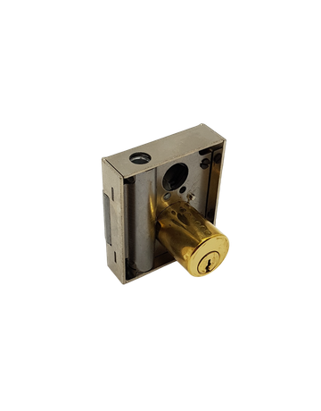 Drehstangen-Schloss 7020/30 RS Zylinder Messing poliert für 8 mm Stg.Schließung BN0106 - JuNie