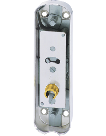 Aufschraub -Schub-Stg.Schloss vernickelt 944 RS Zuhaltung 8 X 8 mm ohne Stg. 10 X 3 - JuNie