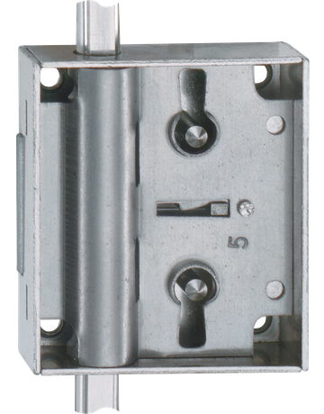 Drehstangen-Schloss vernickelt 7010/30 Zuhaltung 8 X 8 mm für 8 mm Stg. Schließung 1 - JuNie