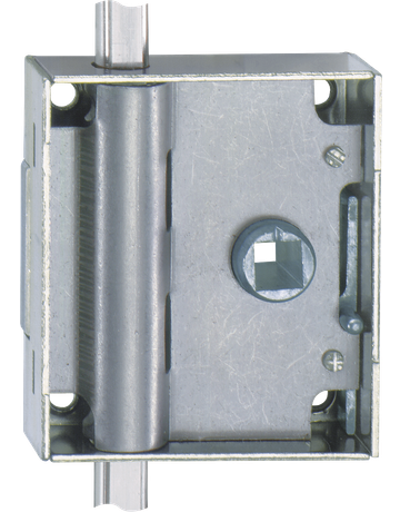 Drehstangen-Schloss vernickelt 7030/35 RS/LS Vierk. Nuss 7 mm für 8 mm Stg. - JuNie