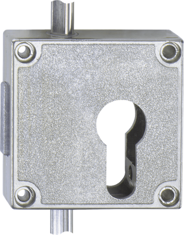 Drehstangen-Schloss vernickelt 7401/40 PZ gelocht für 8 mm Stg. - JuNie