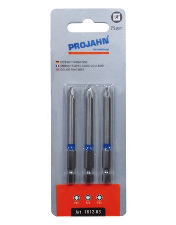 Projahn Inbus-Bits 3 Mm - 3er Pack Mit 25 Mm Länge, 1/4 Zoll Aufnahme Für Sechskantschrauben