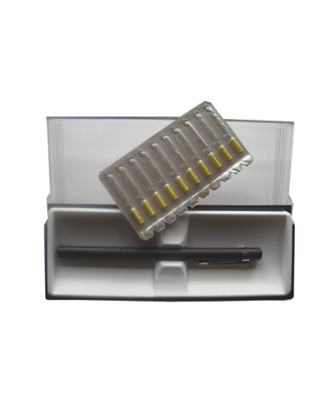 Flusennadelsatz mit Halter und 10 Ersatznadeln