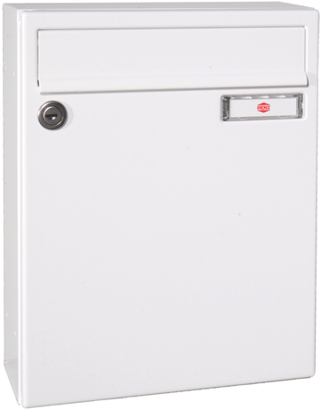 Briefkasten mit Einwurfkl. weiß lackiert 370 x 330 x 100 mm - Renz