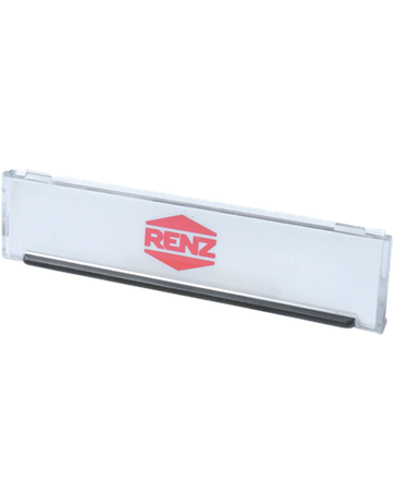 Namensschild-Abdeckung für Module A=62 x 16 mm, mit Einlage 60x15x0,5 mm - Renz