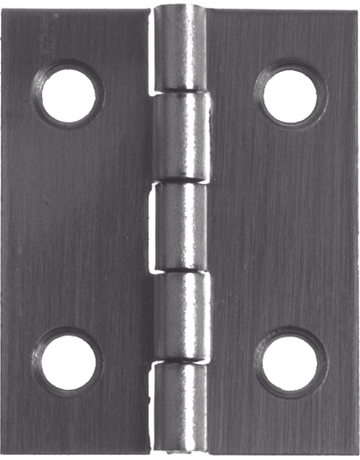 Schatullen Scharnier Eisen vermessingt 20 X 25 mm - HSI