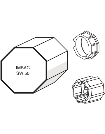 Adapter-Set 50er Welle 8Kant - Somfy