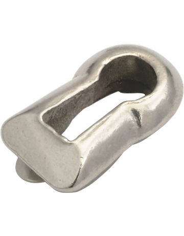 Schlüsselbuchse Messing vernickelt 16 mm mit Wulst Nr. 03849/16 - Tütemann