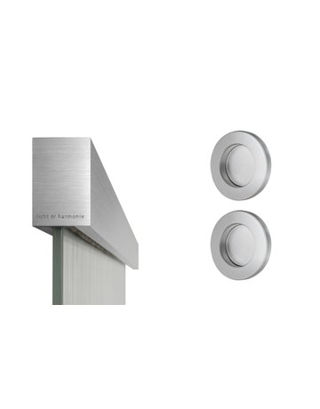Schiebetürbeschlagset Tvin 2.0 Glas Set vor der Wand ohne Zarge L: 2200mm - Licht & Harmonie