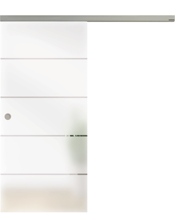 Ganzglas Schiebetüre Atos Maße: 2183 x 1060 x 8 mm - Licht & Harmonie