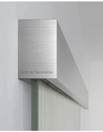 Schiebetürbeschlagset Tvin 2.0 Glas Set vor der Wand ohne Zarge L: 2000mm - Licht & Harmonie