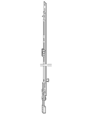 Drehkipp-Sicherheits-Mittelverschluss, mehrteilig, Gr. 400, DL-R, NTS, STA, sw, verzinkt - Roto