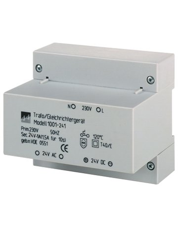 OT-Gleichrichtergerät, zu Türöffner, 1001, Aufputz, 12V AC/DC - effeff