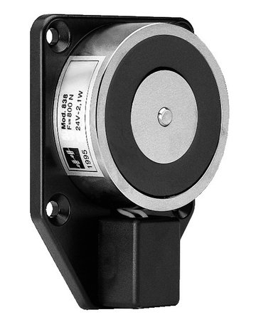 OT-Haftmagnet, elektrisch, 830-8A, Aluminium, 800N, schwarz beschichtet - effeff