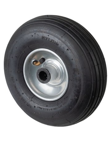 Luftrad C90.262,260/85mm Nabenl.75, Bohr.20, RillenpRL, Gummi schwarz Radk.Stahlf - BS ROLLEN