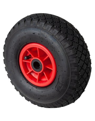 Luftrad D15.266,260mm Nabenl.75mm, Gummi schwarz Radk.Kst, RL, Stollenprofil - BS ROLLEN