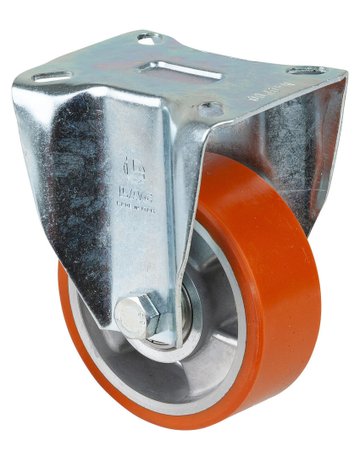 Bockrolle 100mm N110.B90 Platte, Polyure Guss, KL N110.B90.102 - BS ROLLEN