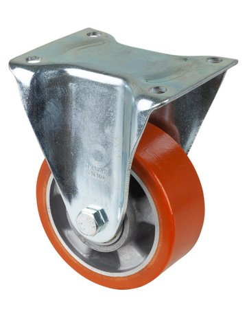 Bockrolle 125mm N110.B90 Platte, Polyure Guss, KL N110.B90.129 - BS ROLLEN