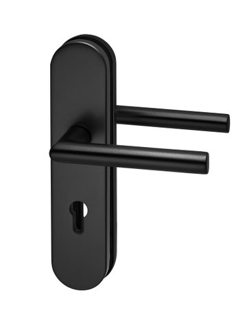 SI-Drückergarnitur Logo 8743/7203 LS,12mm,ES1,PZ72/8 RAL 9005,TS35-45 - edi