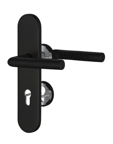 Kombi-Drückergrt. 5741/7203 LS/Ros.,12mm,ES1,ZA/PZ72/9,sw,TS35-45 - edi