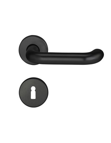 Drückergarnitur Riva 5903/8501 Rosette rd,BB,8,tiefschw.,TS40-65 - edi