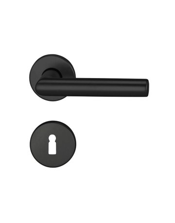 Drückergarnitur Riva 5908/8501 Rosette rd,BB,8,tiefschw.,TS40-65 - edi