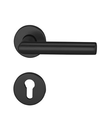 Drückergarnitur Riva 5908/8603 Rosette rd,PZ,8,tiefschw.,TS40-65 - edi