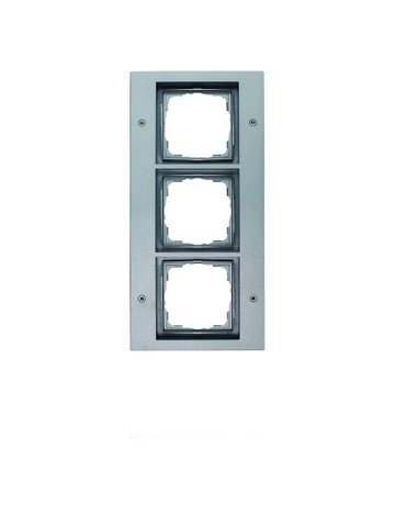 Abdeckrahmen FR-TX44 dreifach, silberfarben, IP44 - dormakaba