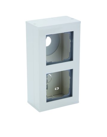 Aufputzgehäuse Profil 55 zweifach, reinw, L 158mm, B 85mm, H 53mm - dormakaba
