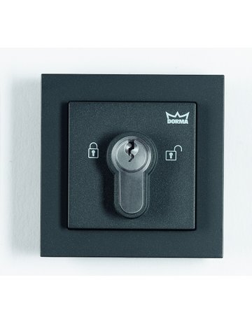 Schlüsseltaster ST 55 UP,anthrazit,"Auf/Verriegelt" - dormakaba