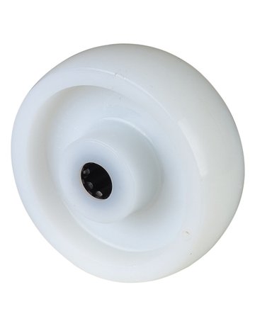 Kunststoff -Rad 125/45mm B10.127 Kunststoff weiß,R adk.Kunststoff ,RL Tragkraft 750 Kg BS ROLLEN