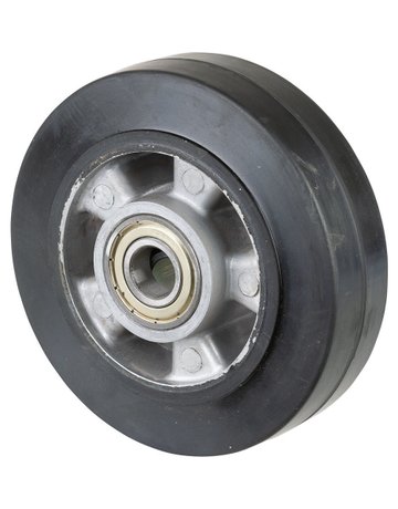 Gummirad 160mm B80.160 Elastik schwarz ,Rad k.Alu,KL - BS ROLLEN