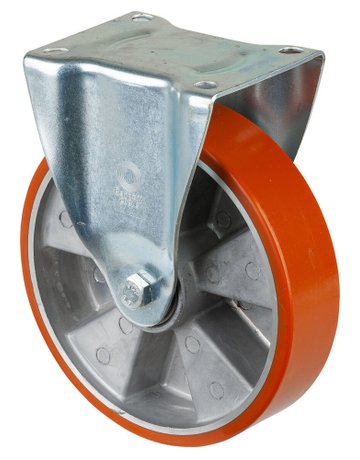 Bockrolle 200mm L410.B90 Platte,Polyure Guss,KL L410.B90.202 - BS ROLLEN