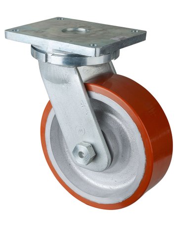 Lenkrolle 300/100mm RR100 B15 Pl.,Polyur e Guss,KL RR100.C10.302 BS ROLLEN