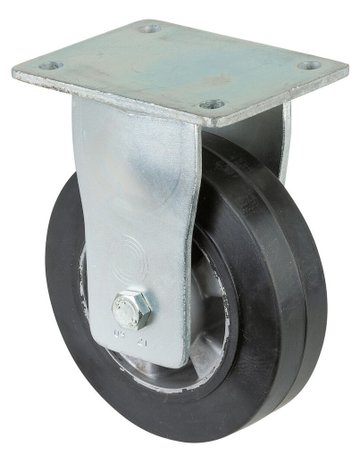 Bockrolle 160mm RR110.B80 Platte,Elastik schwarz ,KL RR110.B80.160 - BS ROLLEN