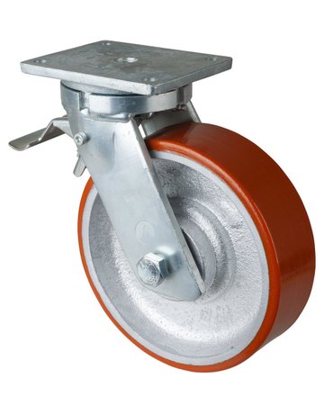 Lenkrolle 250/75mm RR120. B15 Pl.,Poly.G uss,KL,Fest RR120.C10.251 BS ROLLEN