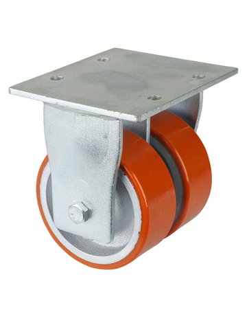 Dopp-Bockr.125mm S110.C10 Platte,Polyure Guss,KL S110.C10.125 BS ROLLEN