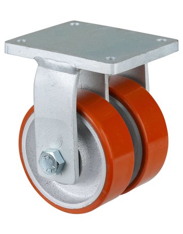 Dopp-Bockr.150mm S110.C10 Platte,Polyure Guss,KL S110.C10.150 BS ROLLEN