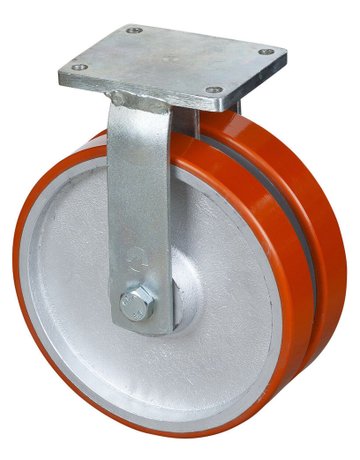 Dopp-Bockr.300/50mm S110. C10 Pl.,Polyur e Guss,KL S110.C10.300 BS ROLLEN
