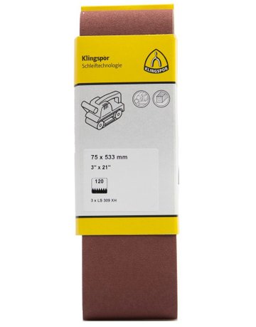 Kurzband SB 3Stck 75x 533mm K 40 Klingsp or - KLINGSPOR