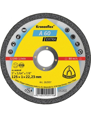 Trennscheibe A60 Extra 125x1,0mm ger. Kl ingspor - KLINGSPOR