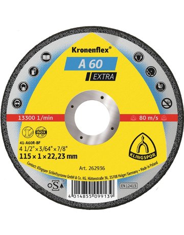 Trennscheibe A60 Extra 115x1,0mm ger. Kl ingspor - KLINGSPOR