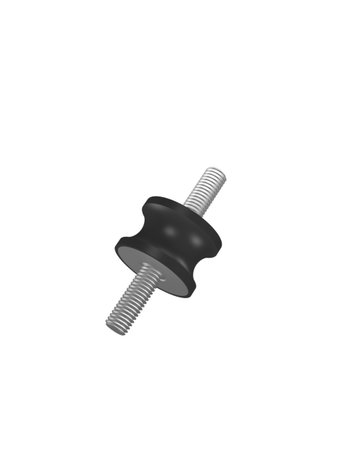 Gummi-Metall-Puffer talliert Typ A D15xH 15 M4x13 NR57 - Neutral