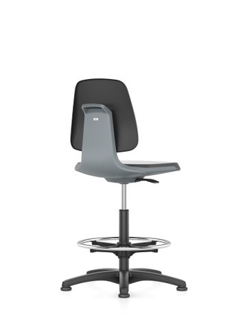 Bimos Arbeitsstuhl Labsit 3, K-Leder ant Herr Sitzhöhe 520-770 mm
