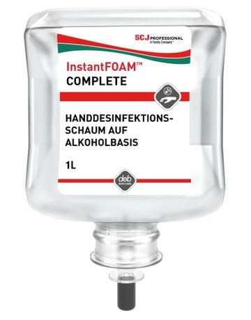 InstantFOAM Complete Schaum-Handdesinfek tion 1 l Kartusche Alkoholbasis - Deb InstantFOAM