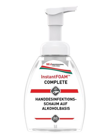 InstantFOAM Complete Schaum-Handdesinfek tion 250 ml Flasche Alkoholbasis - Deb InstantFOAM