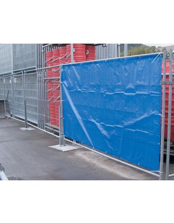Bauzaunplane, blau 1,76m x 3,41m - Neutral